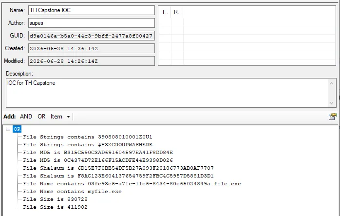 Mandiant IOC Editor Configuration
